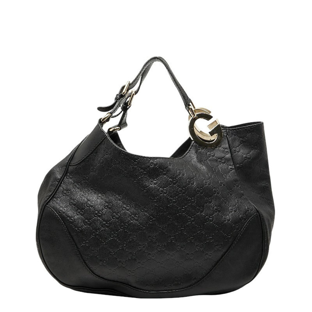 Gucci Guccissima Handbag Black Leather